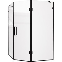SE0140B ART 3.0 Душова кабіна, п'ятикутна, розпашна, 900*900, без піддона, скло прозоре, чорна матов Devit фото 2