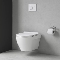 3020110 LAGUNA Підвісний безобідковий унітаз+кришка quick-fix, soft-close (1 сорт) Devit фото 3