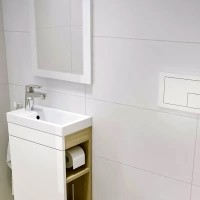 COMO Раковина 40см меблева, 1 отв.під зміш., з переливом, білий гялнець (картон) (1 сорт) CERSANIT-С Україна фото 2