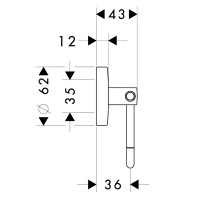 40526820 Logis Тримач паперу, Brushed Nickel (1 сорт) HANSGROHE фото 1
