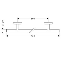 40516820 Logis Тримач рушників-60, brushed nickel (1 сорт) HANSGROHE фото 1
