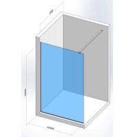 DSN120200 Style New Душове огородження Walk-In 1200x2000, хром (1 сорт) Devit фото 1