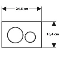 115.882.SN.1  Sigma20 round Клавіша змиву, подвійний змив, нержавіюча сталь матово/полірована/матова Geberit фото 2
