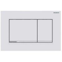 115.883.JT.1 Sigma20 square клавіша змиву, подвійний змив, білий мат/хром глянець (1 сорт) Geberit