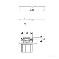 154.450.KS.1 CleanLine20 Кришка душового канала, L30-90см (1 сорт) Geberit промо