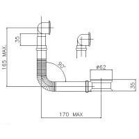 GW08 24 06 02 Genwec Зовнішній перелив 1 1/4, латунь, хром (1 сорт) GENWEC фото 1