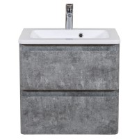 7684 АКЦЕНТ Тумба підвісна з раковиною-70 Альфа, сірий мармур (1 сорт) Аква Родос фото 3