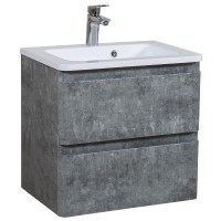 7684 АКЦЕНТ Тумба підвісна з раковиною-70 Альфа, сірий мармур (1 сорт) Аква Родос