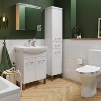 K119-077 CERSANIA Умивальник меблевий 60 ONE HOLE з отвором для змішувача, з переливом, білий глянец MITO фото 4