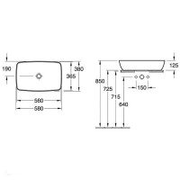 41725801 ARTIS Раковина 58см (1 сорт) VILLEROY  BOCH фото 1