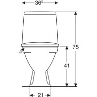 L89206200 Runa Унітаз-компакт підлоговий, вертикальний випуск, бачок 3/6л, нижній підвід води, сидін KOLO фото 3