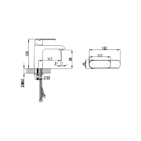 43111141W IVEN Змішувач д/раковини з донним  клапаном  01011100, хром/білий (1 сорт) Devit фото 3