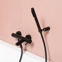 LIG 023 NO Light exclusive  Змішувач для ванни з ручним душем, чорний (1 сорт) Paffoni фото 6