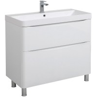 22916 Тумба Америна напольна з умивальником Deep 90 см, білий глянець (1 сорт) Аква Родос