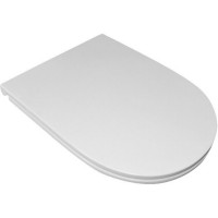 3791 30 AQUATECH Кришка для унітазу SLIM SOFT-CLOSE, quick-release, білий матовий/хром (1 сорт) Kerasan фото 3