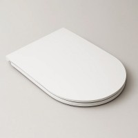 3791 30 AQUATECH Кришка для унітазу SLIM SOFT-CLOSE, quick-release, білий матовий/хром (1 сорт) Kerasan фото 2