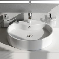 MFAWCC20561WG Func Раковина накладна, овал з базою під змішувач., 56 см, колір білий глянець ( (1 со AM.PM фото 3