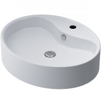 MFAWCC20561WG Func Раковина накладна, овал з базою під змішувач., 56 см, колір білий глянець ( (1 со AM.PM