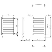 RETE-50/70С31 RETTO ELECTRO Рушникосушка електрична, колір чорний мат, ЗАПРАВЛЕНА та запакована чорн INSTAL PROJEKT фото 1