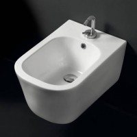 5125 01 Tribeca Біде підвісне з 1 отв. під змішувач в комплекті із шумоізоляцією та кріпленням WB9N, Kerasan