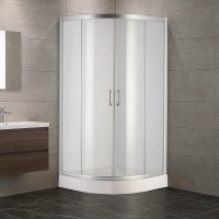 FEN0301PDEV NYMFA (NEW) Душова кабіна + піддон FTR0609, скло груша (шиншила), 900x900 (2уп) (1 сорт) Devit фото 3