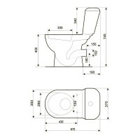 K03-071 Компакт 901 MERIDA 031 3/6 TS PP METAL HINGES UA з поліпропіленовим сидінням з мет.кріпл., к MITO фото 3
