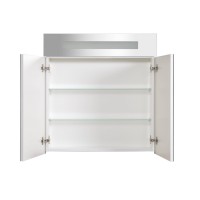 3851 НІКА Дзеркальна шафка-75, з підсв., біла (1 сорт) Аква Родос фото 2