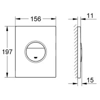 38765KF0 Nova Cosmopolitan, накладна панель змиву, чорний  (мат) (1 сорт) Grohe фото 2