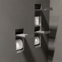 SESAMO5 Тримач туалетного паперу і запасного рулону, нерж. сталь (1 сорт) ANTONIO LUPI фото 4