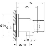 28628001 Tempesta Шлангове підключення з тримачем лійки (1 сорт) Grohe фото 3