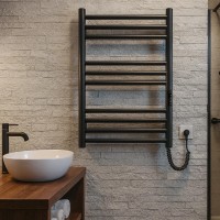 6.1.0300.06.BM Рушникосушка ел. HF Greenwich 570x430 чорний мат, в комплекті з прих.підкл (1 сорт) Hygge Family фото 6