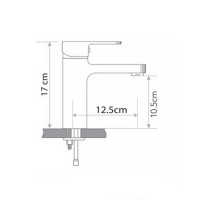 2902111 PIANO Низький змішувач для раковини, хром (1 сорт) Primera
