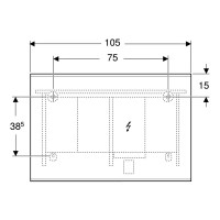 502.784.00.1 Дзеркало з підсвіткою Geberit Option Plus Square з прямою і непрямою підсвіткою: B=105с Geberit фото 2