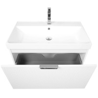 30968 Тумба Fabio (білий мат) з умивальником Fabio 80 см (консольна) ручка хром (1 сорт) Аква Родос фото 6