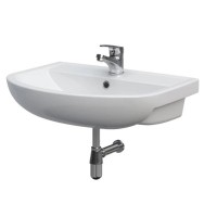 K667-025 ARTECO Умивальник меблевий 60 з отвором для змішувача, з переливом, білий глянець (картон)  MITO