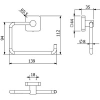 2598205 KLUDI-VELA S Тримач паперу, хром (1 сорт) Kludi фото 1