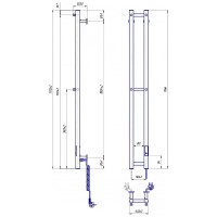 2.13.046353.GS Рушникосушка електр. e-INOX Соле 1170х140 TR 2.0 K, в комплекті з кабелем і вилкою та Mario фото 3