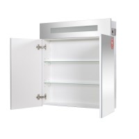 3851 НІКА Дзеркальна шафка-75, з підсв., біла (1 сорт) Аква Родос фото 1