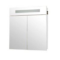 3851 НІКА Дзеркальна шафка-75, з підсв., біла (1 сорт) Аква Родос