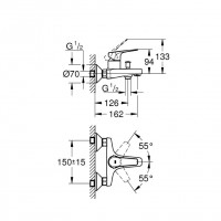 23601000 BauFlow Змішувач д/ванни (1 сорт) Grohe фото 1