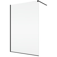 STR4P0900607 BlackLine WALK-IN EASY душова фіксована перегородка, скло прозоре, проф.чорний мат (1 с Ronal