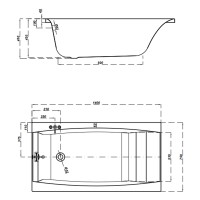 Ванна прямокутна VIRGO 140х75, ніжки в комплекті (1 сорт) CERSANIT-С Україна фото 2