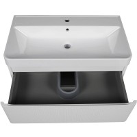 21404 Тумба Акцент ЛЮКС (037 / WHITE-MATT) з умивальником Deep 75 см (консольна) (1 сорт) Аква Родос фото 5