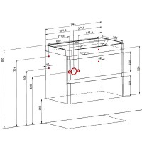 21404 Тумба Акцент ЛЮКС (037 / WHITE-MATT) з умивальником Deep 75 см (консольна) (1 сорт) Аква Родос фото 1