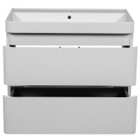 21404 Тумба Акцент ЛЮКС (037 / WHITE-MATT) з умивальником Deep 75 см (консольна) (1 сорт) Аква Родос фото 3