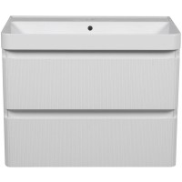 21404 Тумба Акцент ЛЮКС (037 / WHITE-MATT) з умивальником Deep 75 см (консольна) (1 сорт) Аква Родос фото 4