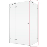 ANTW10005007 Annea бічна стінка під кутом 90° з L-кріпленням, хром/прозоре скло (1 сорт) Ronal фото 1