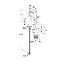 382883976 BOZZ Змішувач для раковини, чорний мат. (1 сорт) Kludi фото 1