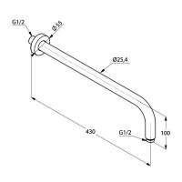 665140500 A-QA/Freshline Тримач-400 верхнього душу (1 сорт) Kludi фото 2