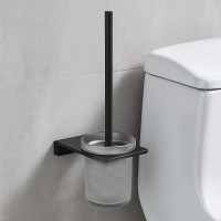 4030170B DO IT Щітка для унітазу + тримач чорний матl та склянка з матового скла (1 сорт) Devit фото 3